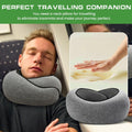 ® Snail Neck Pillow Memory Foam with Magicstrap – Adjustable Ergonomic Travel Pillow for Office/Airplane/Car, Washable Cover, Portable Cervical Support (Gray)