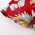 Toddler Clothes Set Children'S Clothing Summer Boys Suit Short Sleeve Floral Shirt Shorts Suit for 1 to (Red, 5-6 Years)